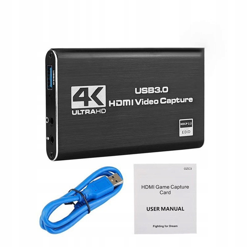 Grabber HDMI 4K Nagrywarka Obrazu Video na USB 3.0 do PC Laptopa Karta