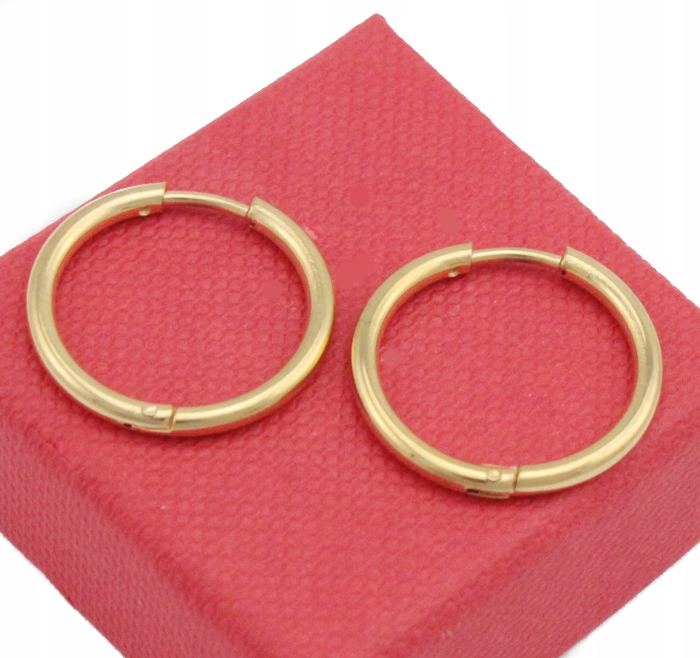 

Kolczyki Złote Kółka 16 mm Stal Chirurgiczna