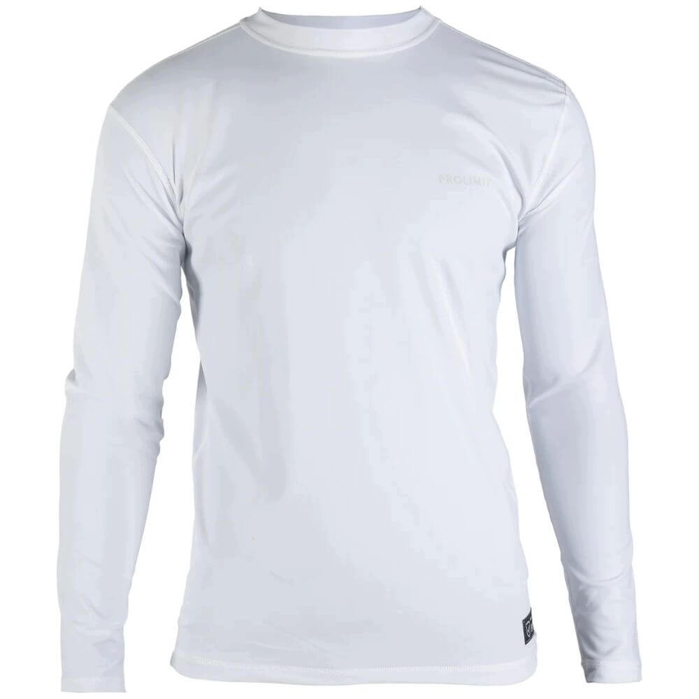 Lycra Prolimit Rashguard Logo s dlouhým rukávem bílá L