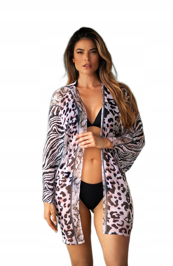 Self Pareo Přehoz Na Pláž Pareo Černý Panter 11 XL 42