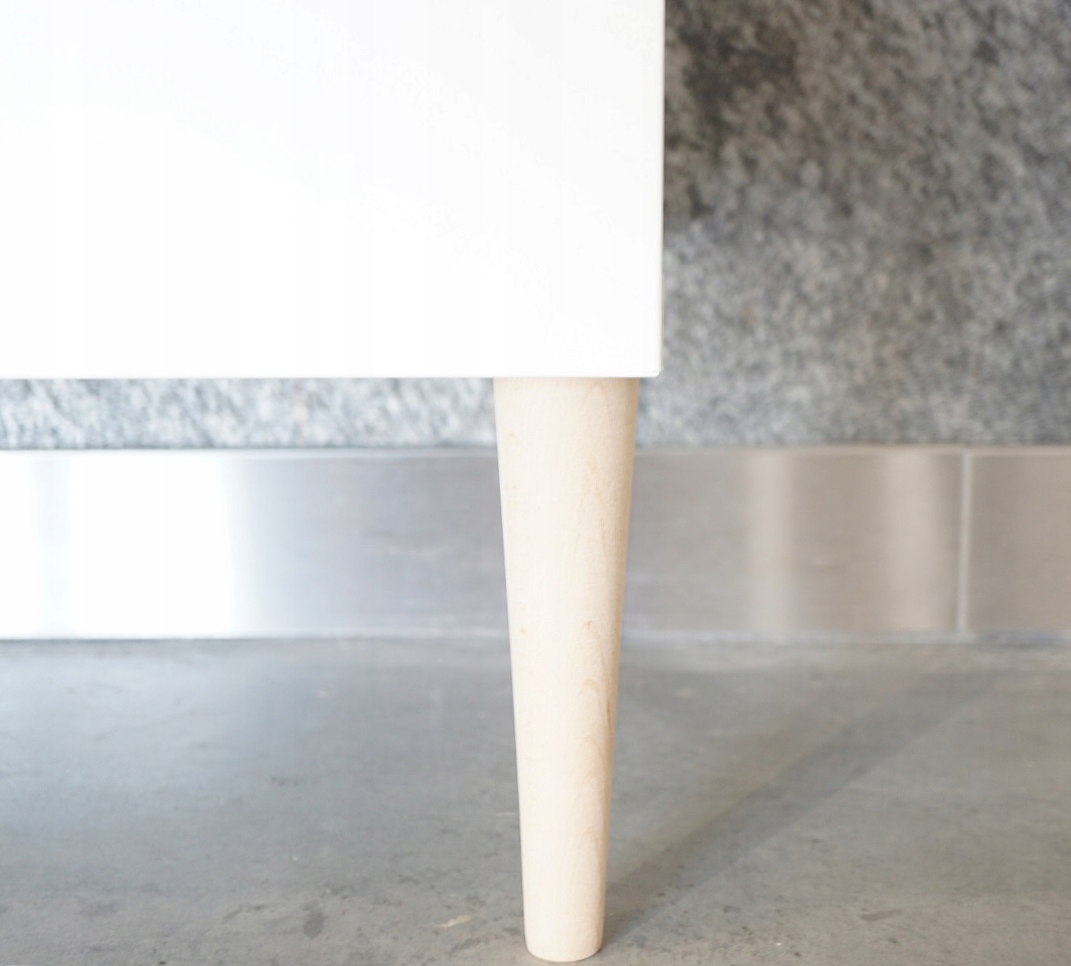 Nogi Nóżki Drewniane surowe 25 cm + blachy zestaw EAN (GTIN) 5901832458920