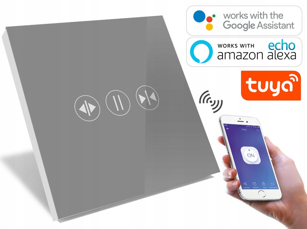 

Włącznik Kurtyna Żaluzja Dotykowy Szklany Wifi