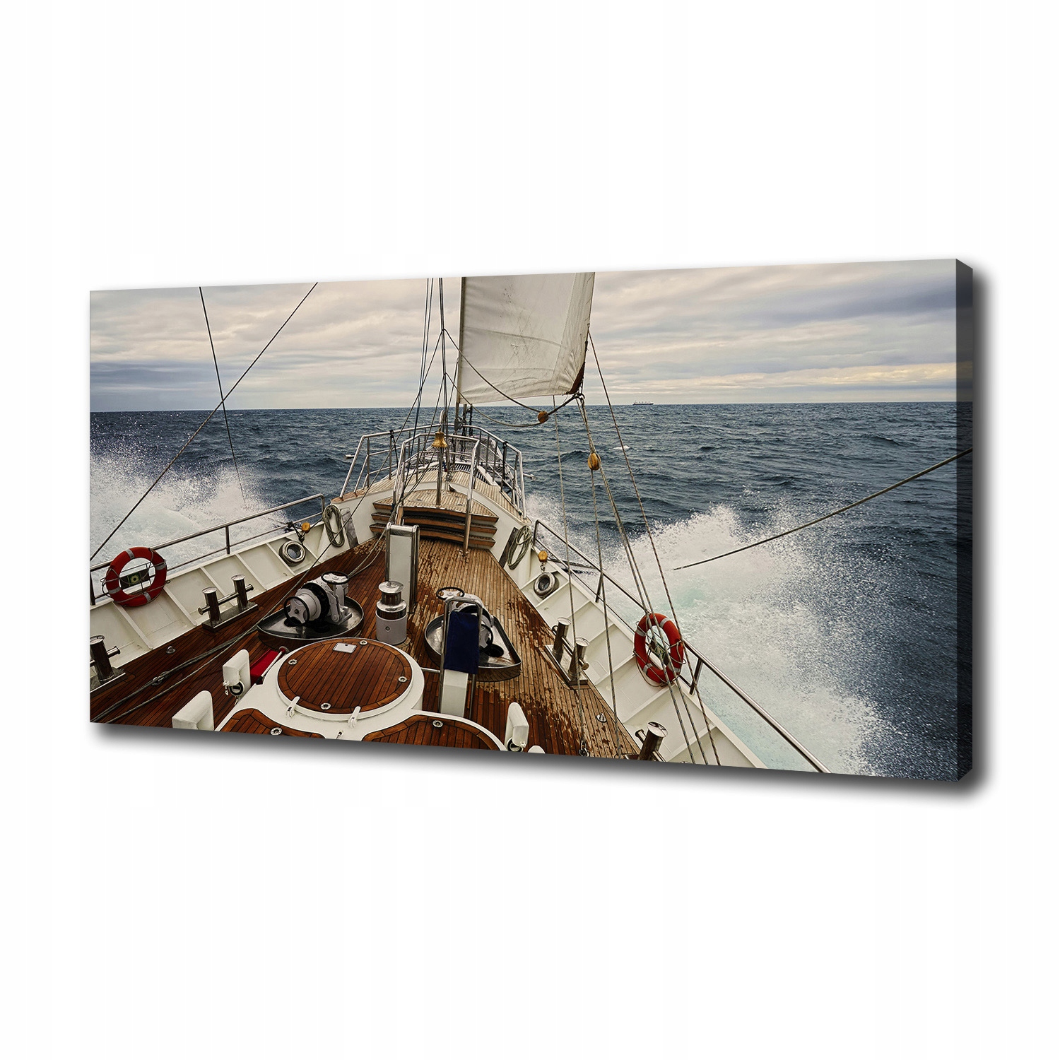 

Foto obraz na płótnie Żaglówka na morzu 100x50 cm