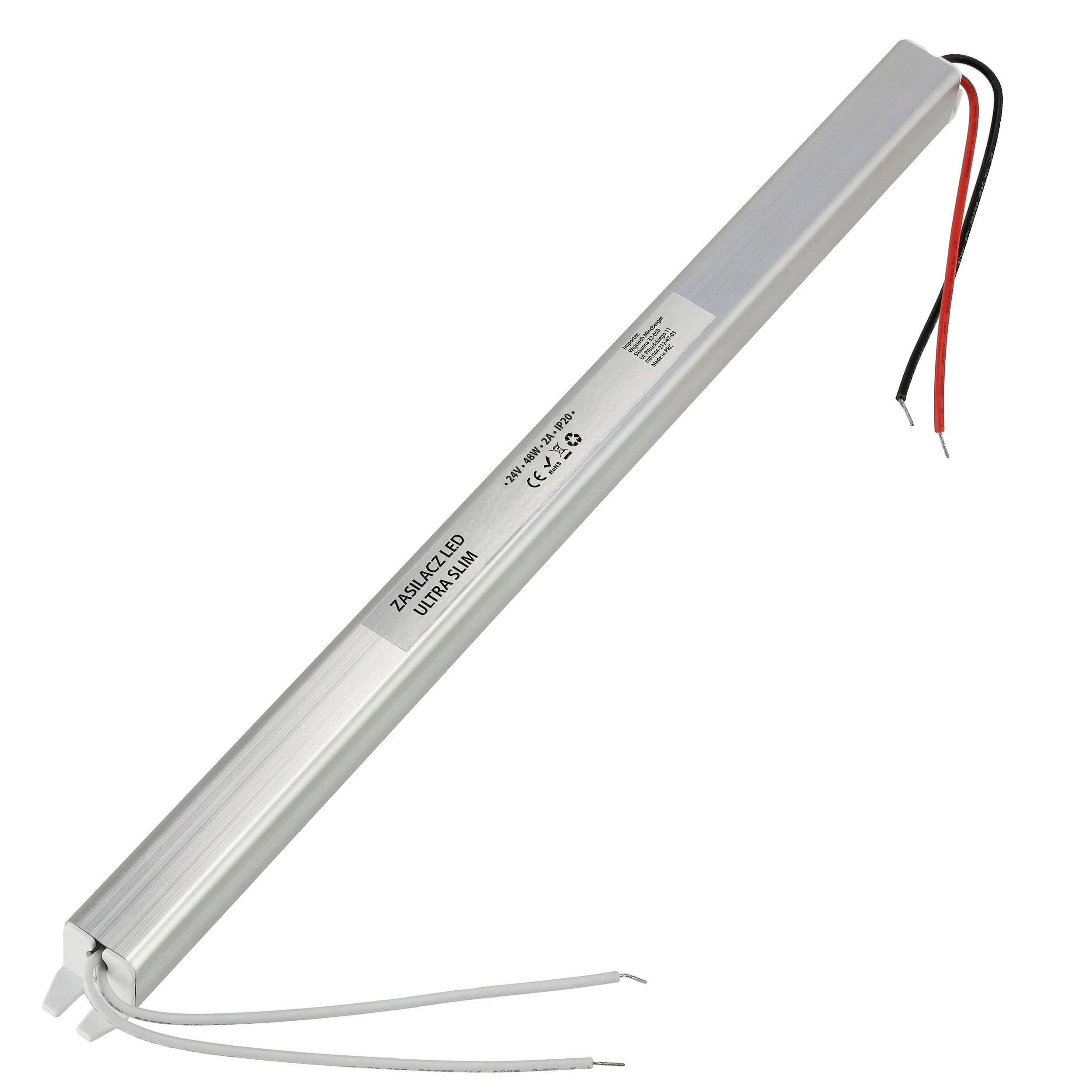 Zasilacz Led 24V 48W 2A Do Taśm Taśmy Montażowy Meblowy Transformator IP20