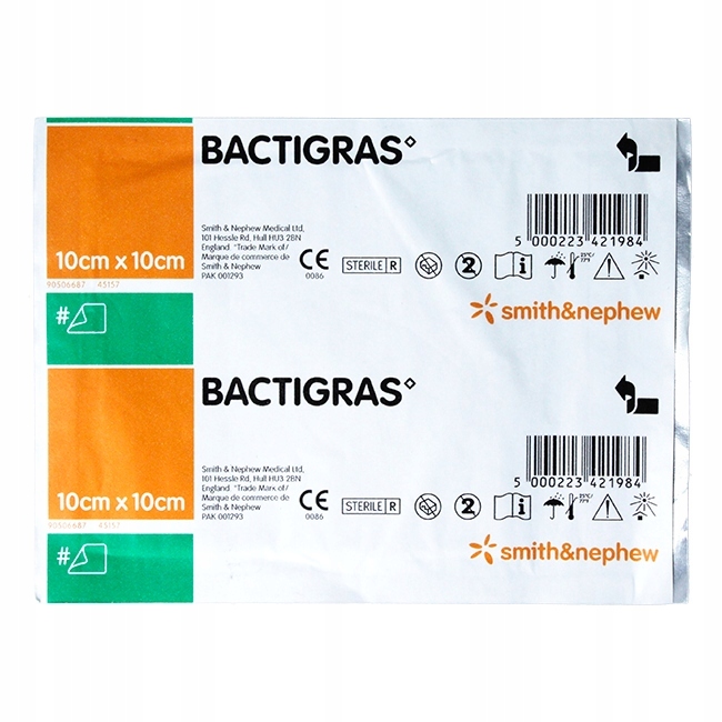 

Bactigras 10x10cm opatrunek z chlorhexydyną 1 szt