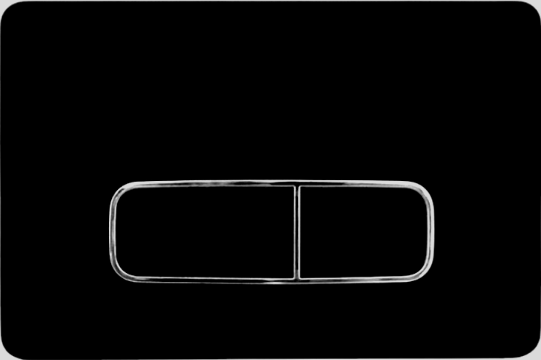 Wc splachovací tlačítko Moha černé matné pro stojan Geberit Delta UP100