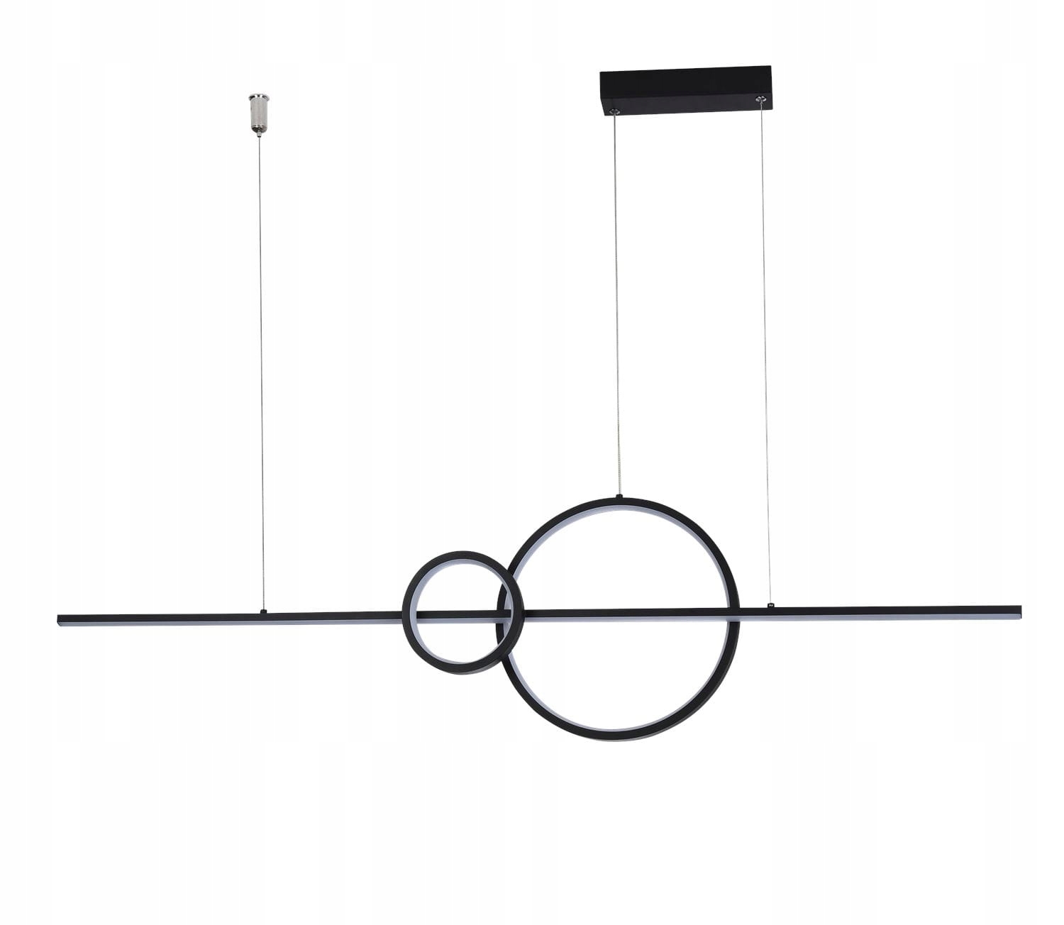 Lampa wisząca czarna o geometrcznym kształcie z ringami 35W Led AZzardo