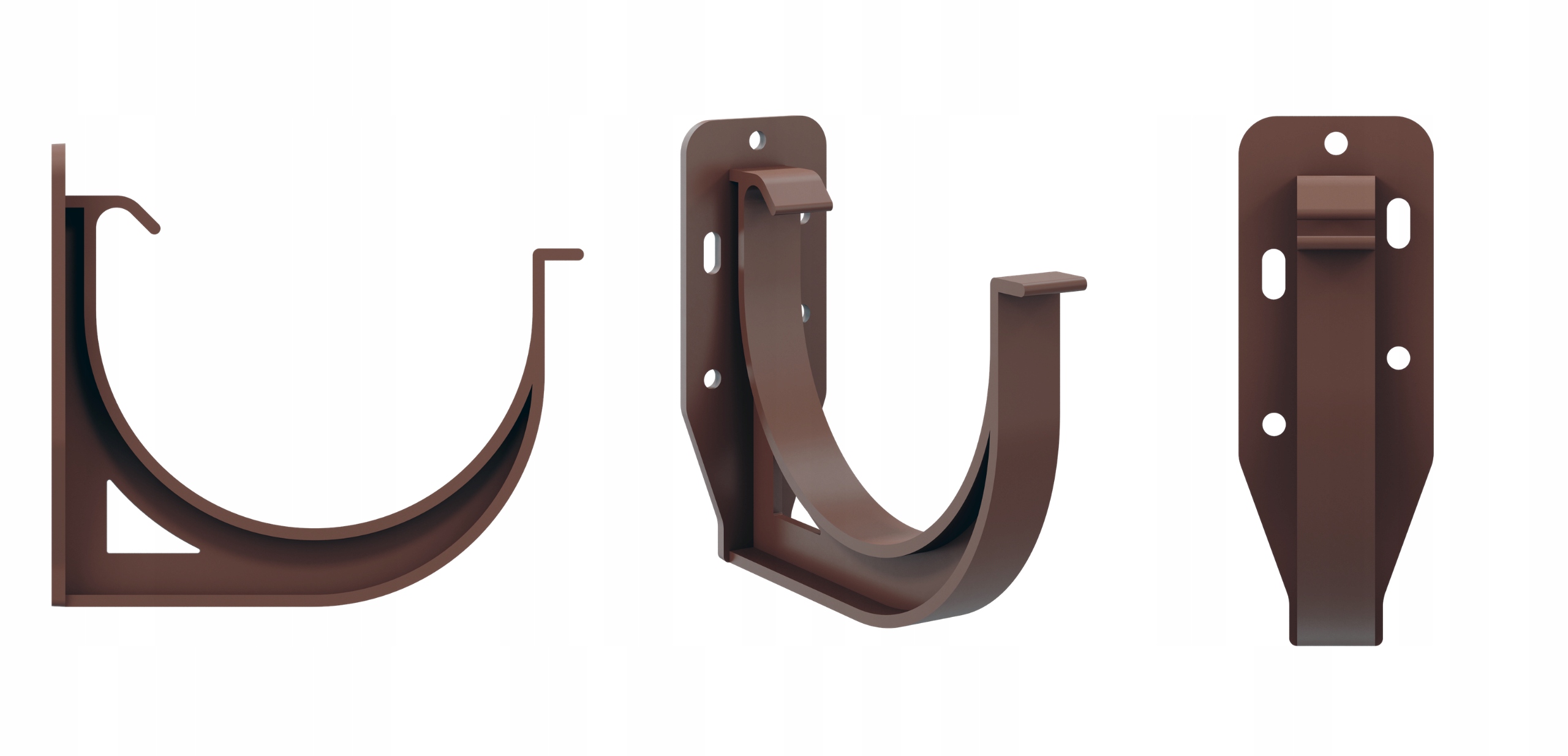 Hak uchwyt rynnowy rynna DOCZOŁOWY różne KOLORY 75 mm WYSOKA JAKOŚĆ