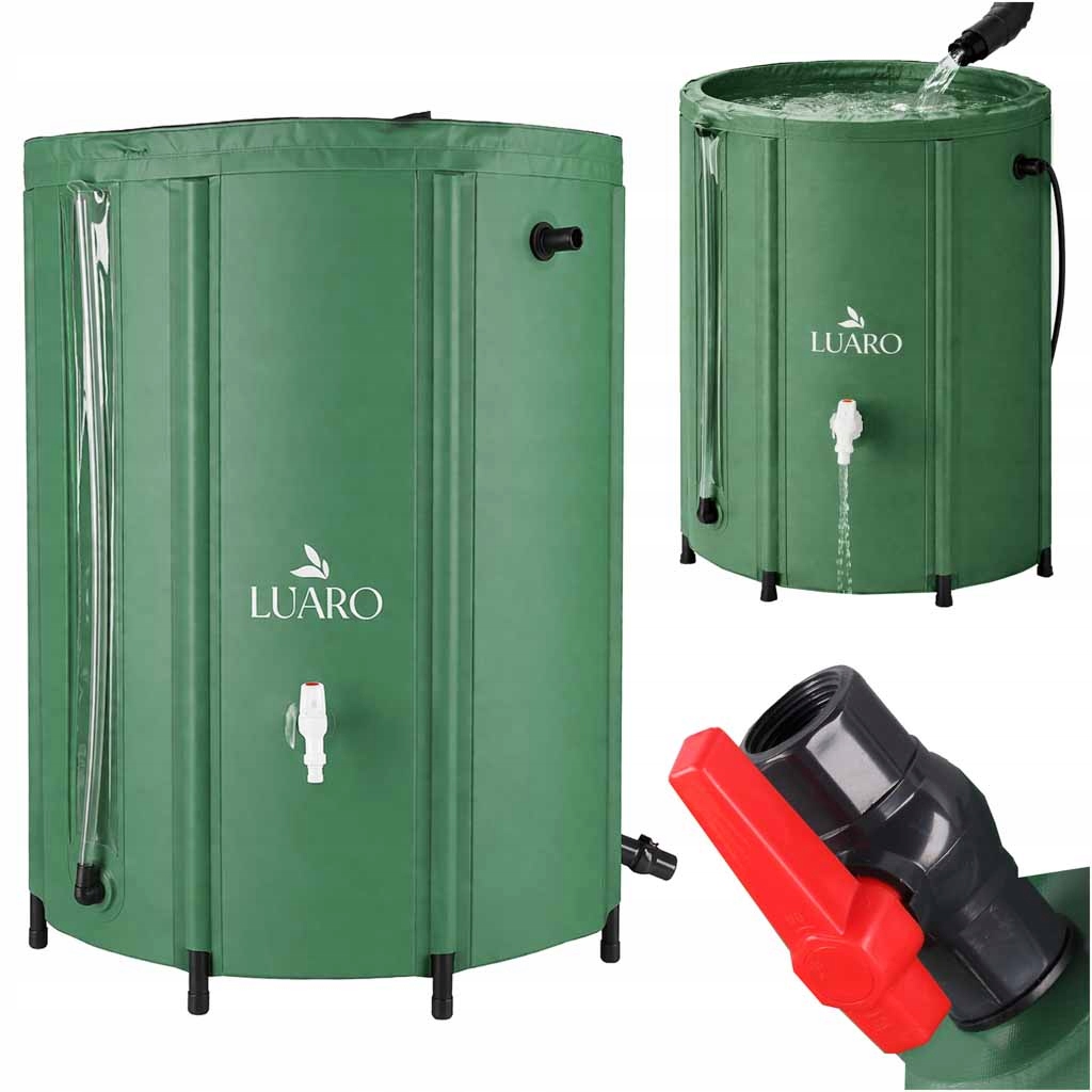 Nádrž na dešťovou vodu z okapu Skládací nádoba s kohoutkem Sud 500L