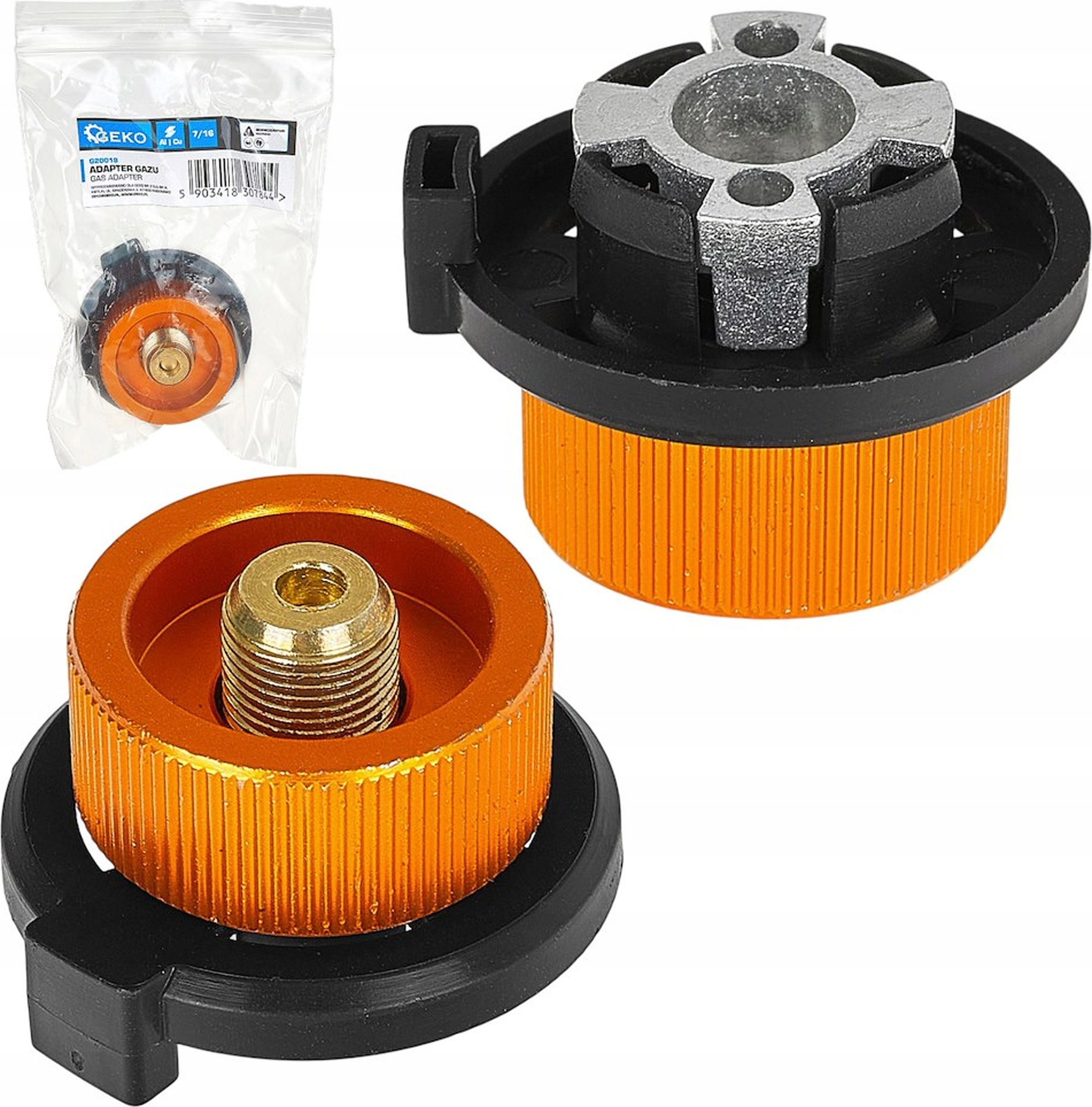 Geko Adapter gazu do kartusza 7/16 palnik kuchenka turystyczna