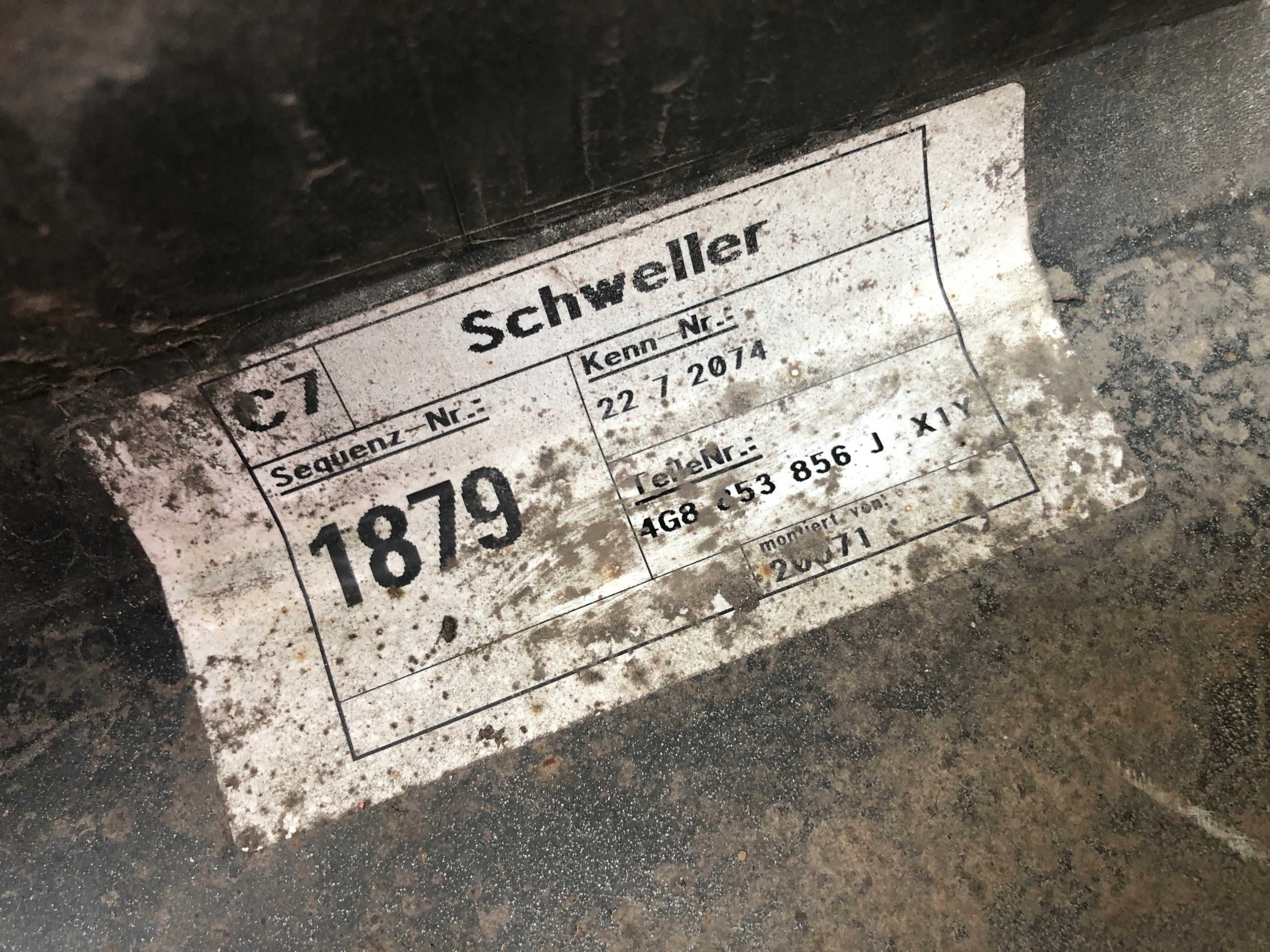 AUDI A7 4G LIFT moulding cap threshold right LX1Y