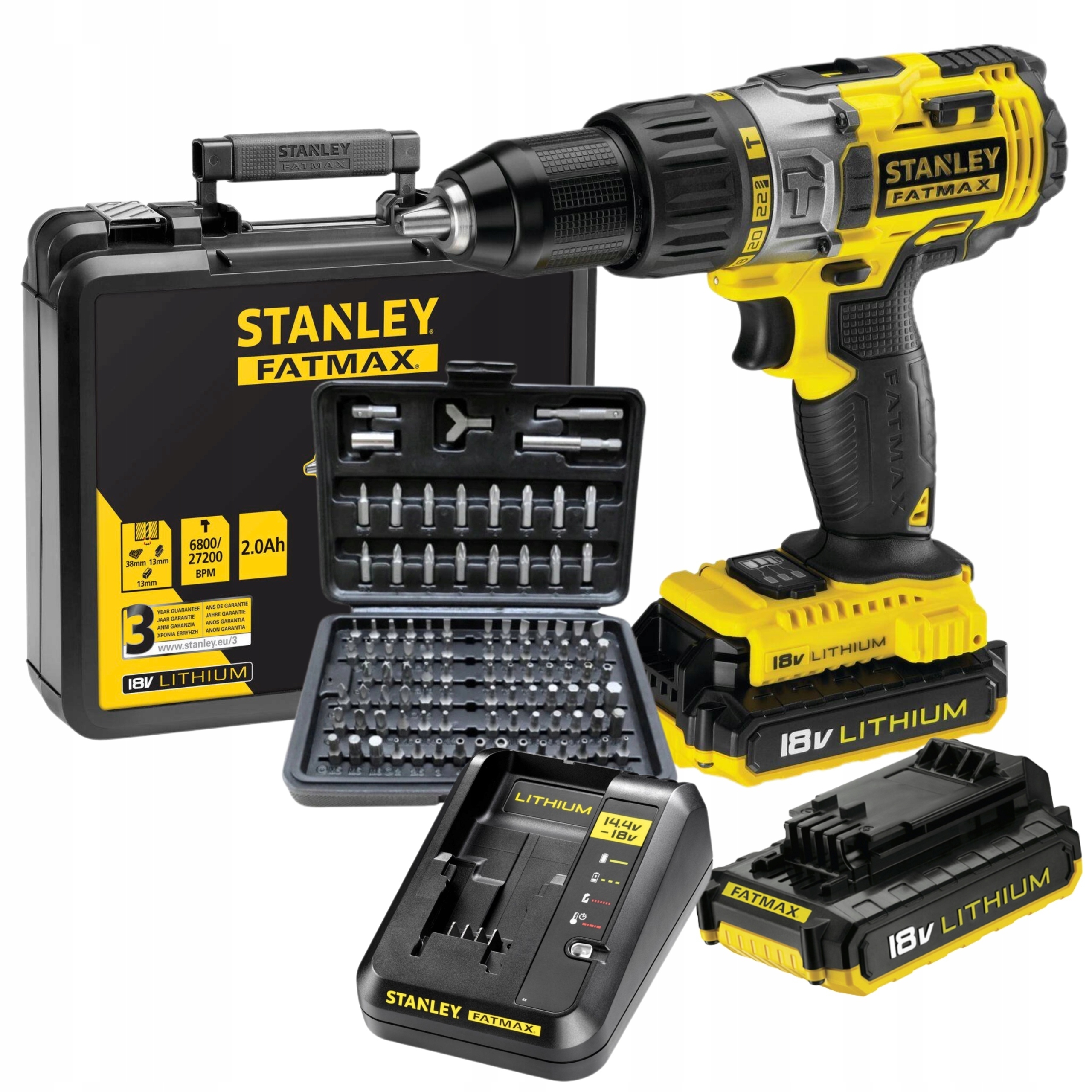 

FMC625D2 Wiertarko-wkrętarka Z Udarem 18V 2Ah+BITY