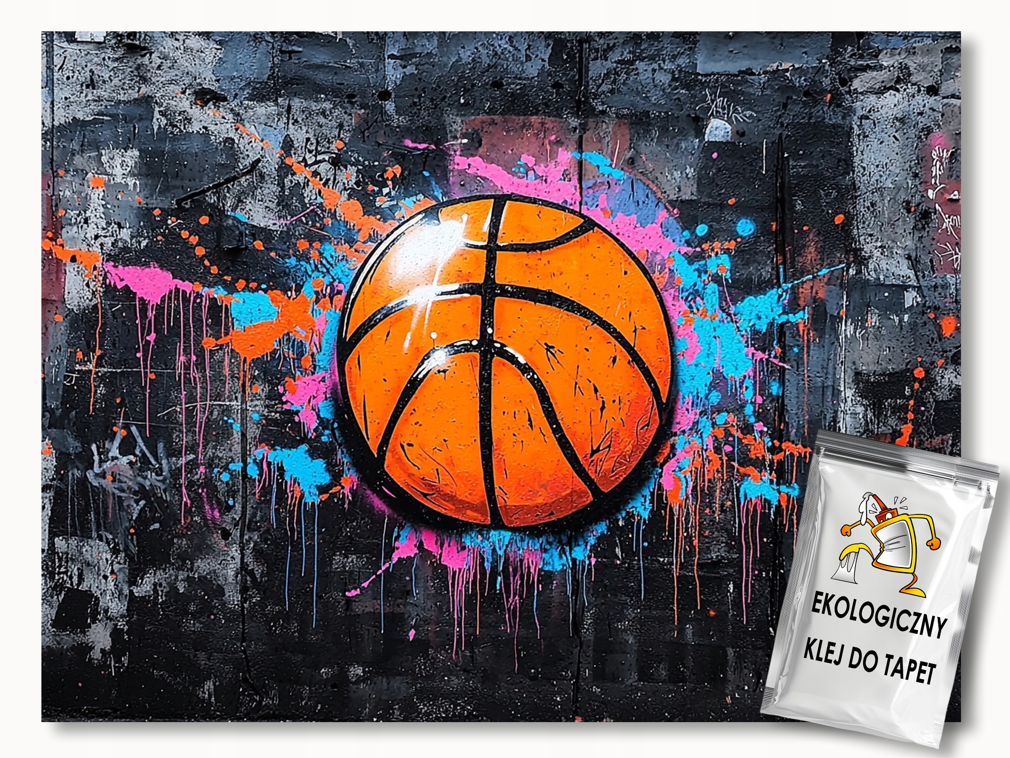 Fototapeta Flizelina Basketbal Graffiti Street Art Sport 416x254 130g