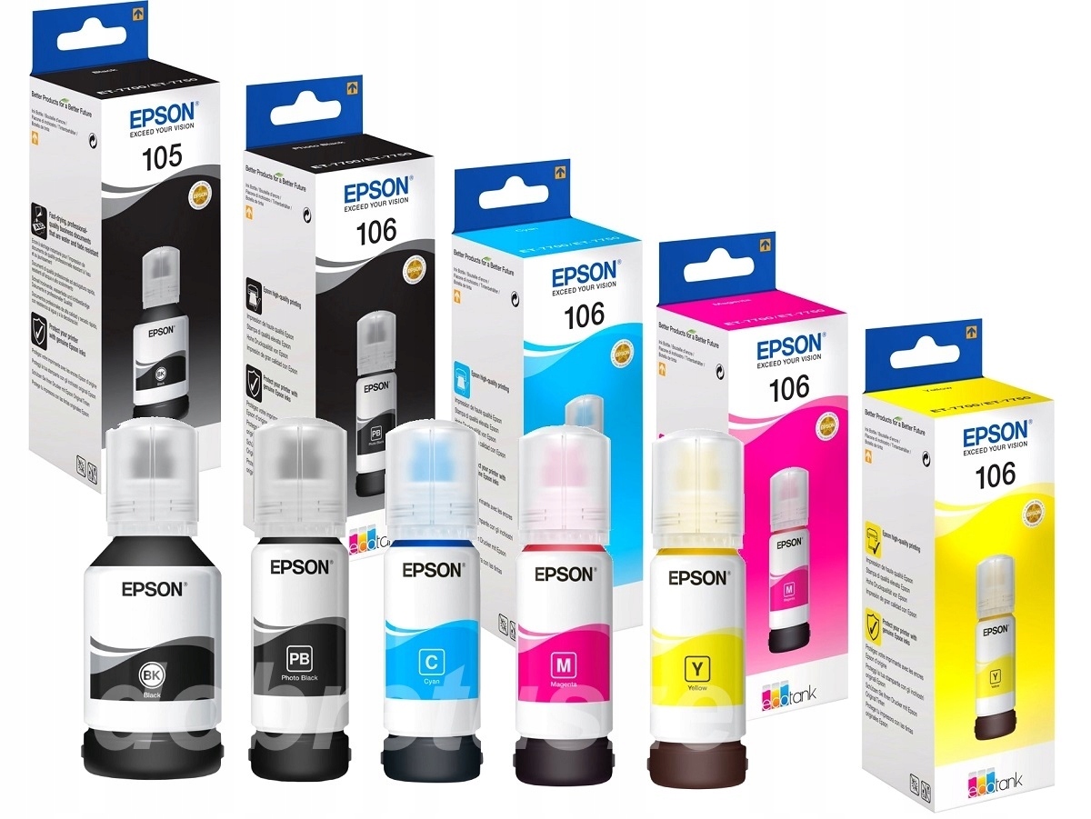 

5x Tusz Epson 105 i 106 Ecotank ET-7700 ET-7750