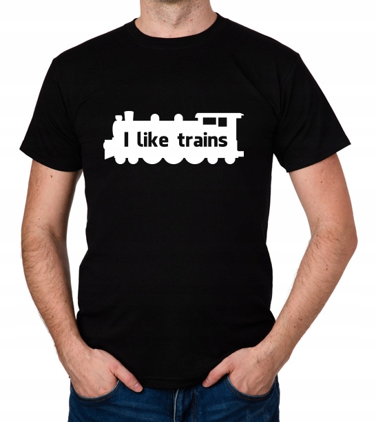 

koszulka I Like Trains pociąg lokomotywa