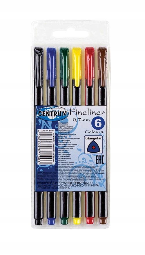 

Cienkopis Centrum Fineliners 6 szt.