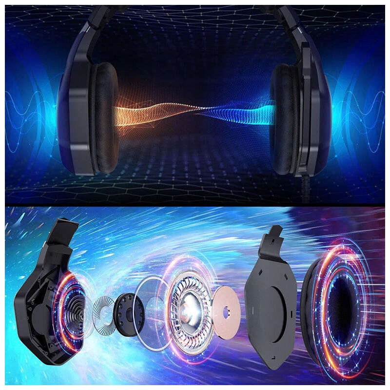 SŁUCHAWKI GAMINGOWE DLA GRACZY NAUSZNE PRZEWODOWE RGB LED ONIKUMA K10 PRO Rodzaj słuchawek wokółuszne