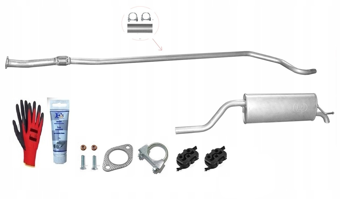 Fiat Grande Punto 1.2i 48kW od roku 2005 trubka tlumič koncový bonus