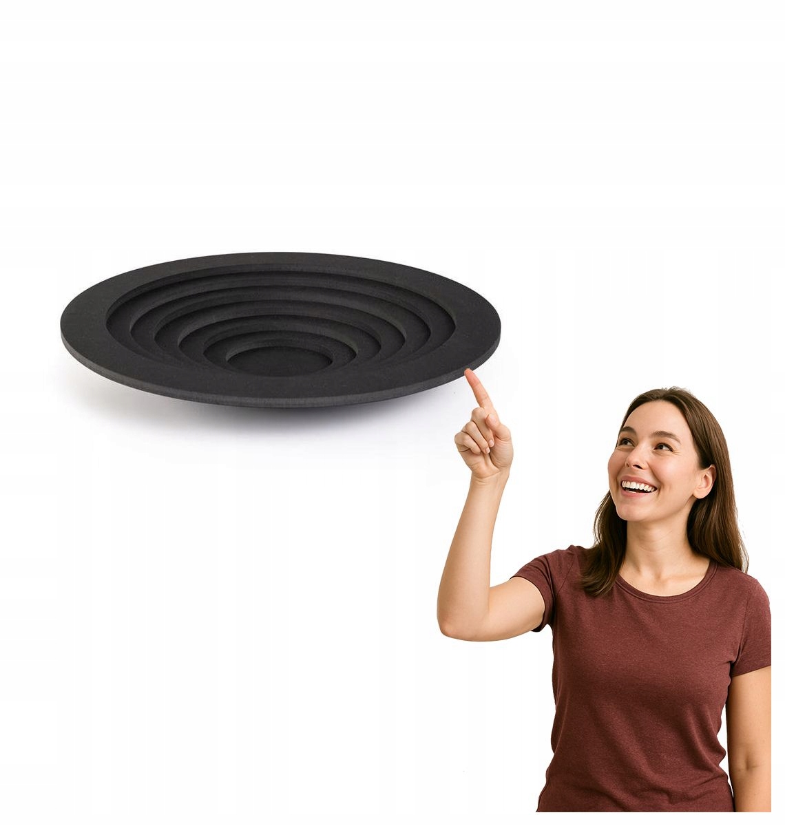 Drevená miska Novo 40 cm tmavosivá Markslojd