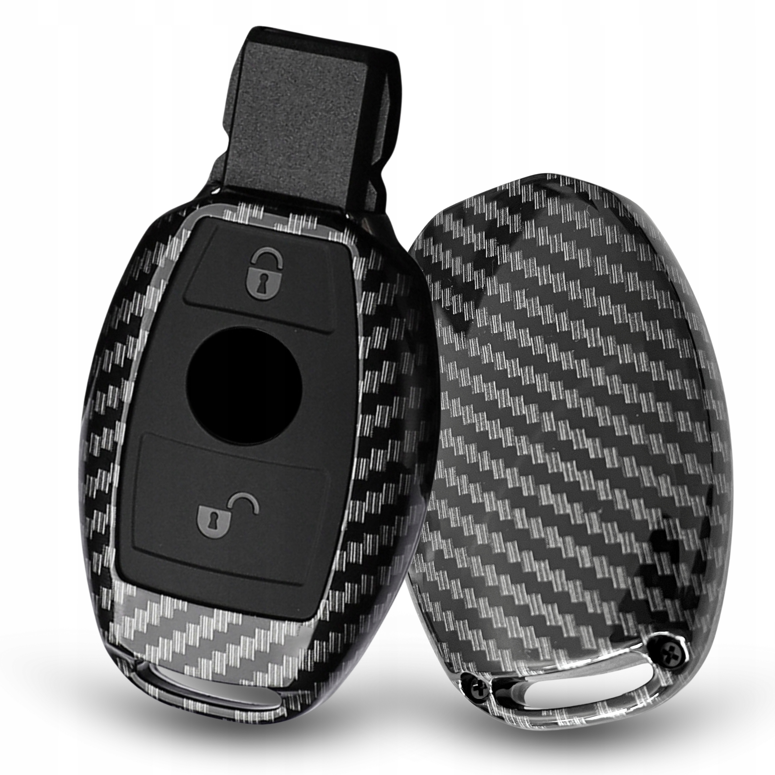 Etui Na Kluczyk Mercedes 2 Guziki A Klasa Cls Clk W176 W212 W219 Karbon