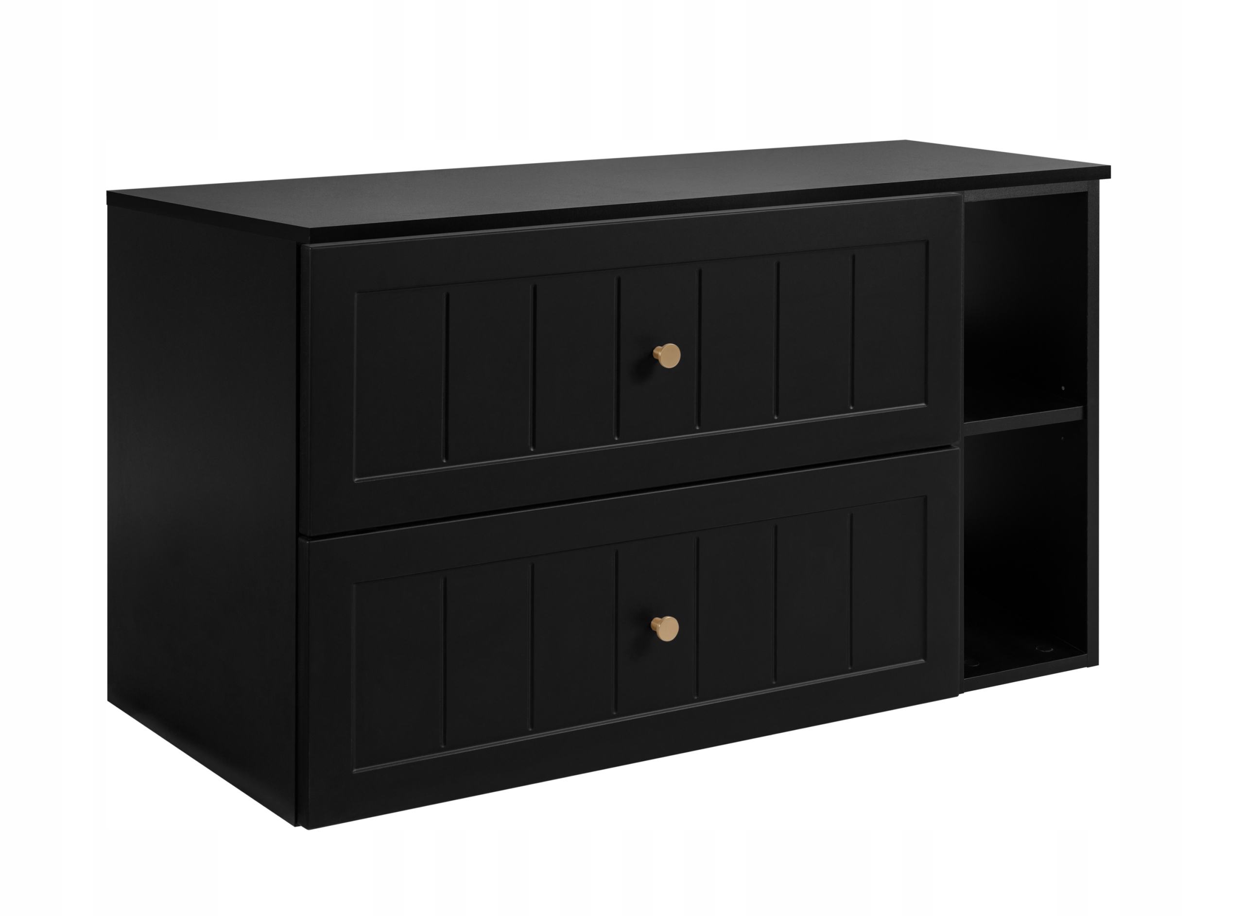 Koupelnová skříňka Pod Umyvadlo 80 černá Frézovaná čela Mdf knoflíky