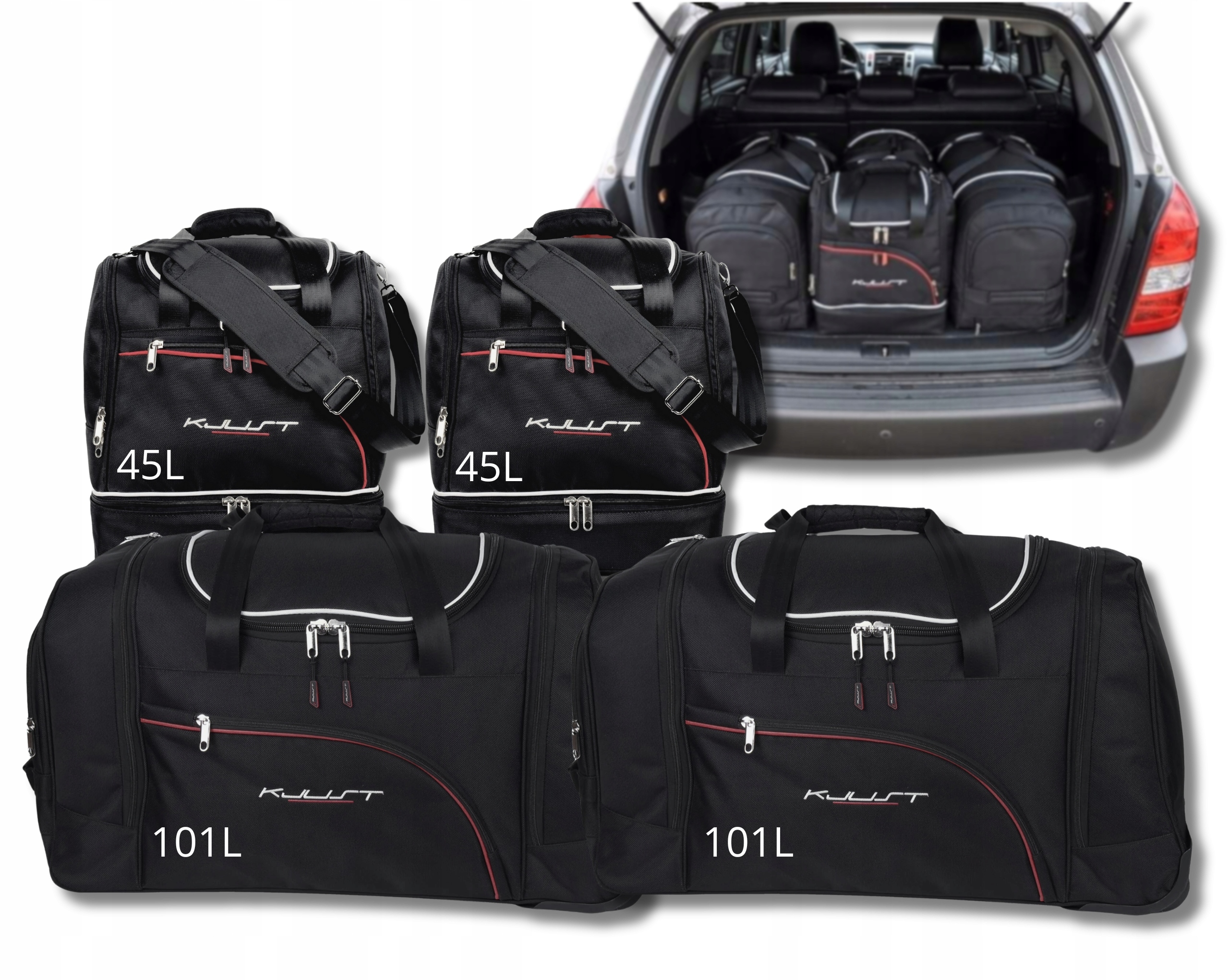 Sada komplet tašiek Kjust do batožinového priestoru Hyundai Tucson 2004-2010 4 ks