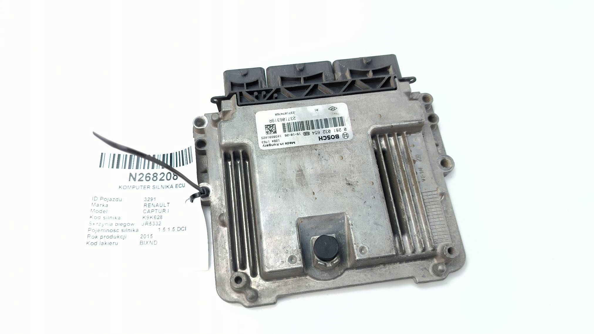 computer Motore ECU 237106319R 1.5 DCI RENAULT CAPTUR e