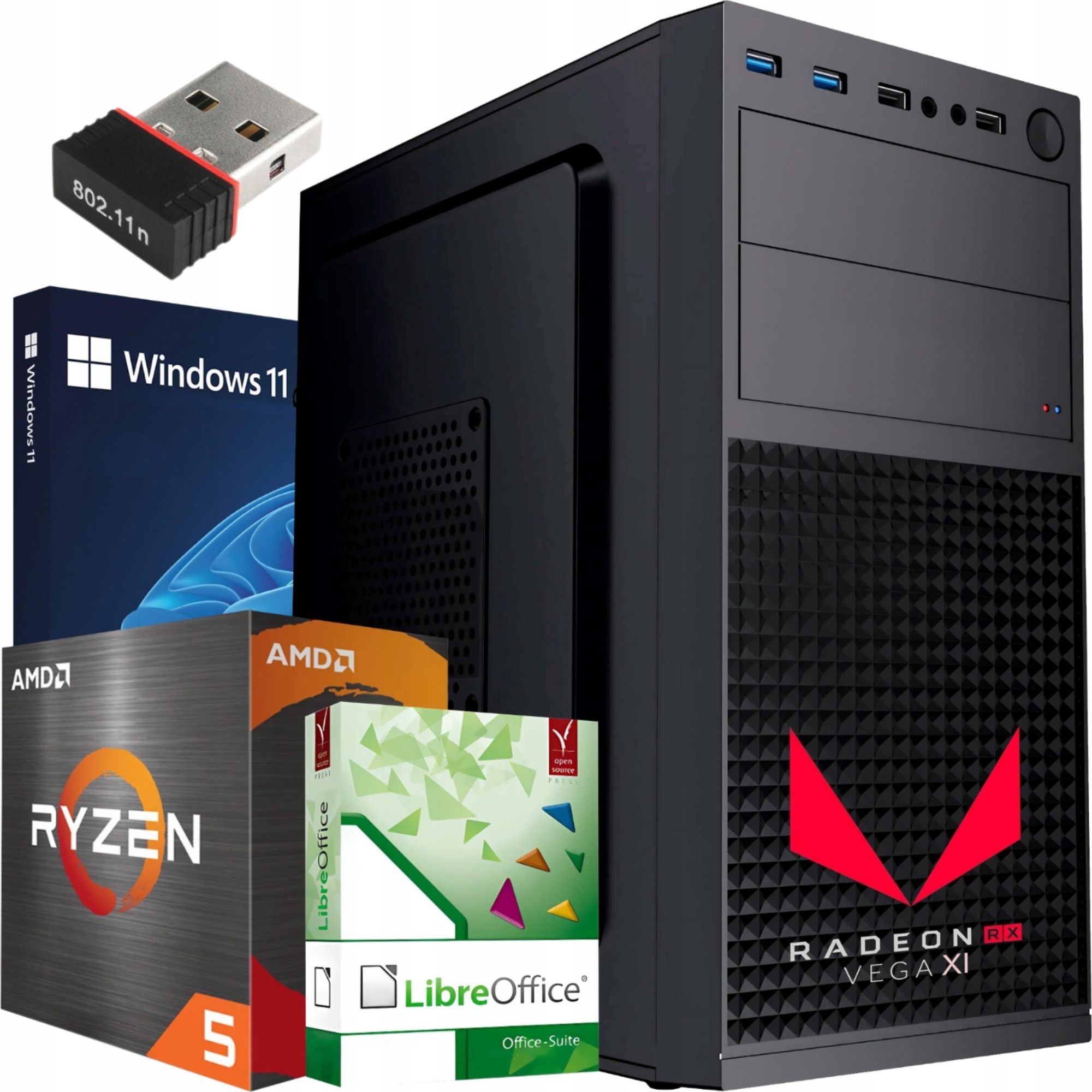 Počítač Amd Ryzen 5 Radeon Vega 16GB Ram 512GB Ssd Windows 11