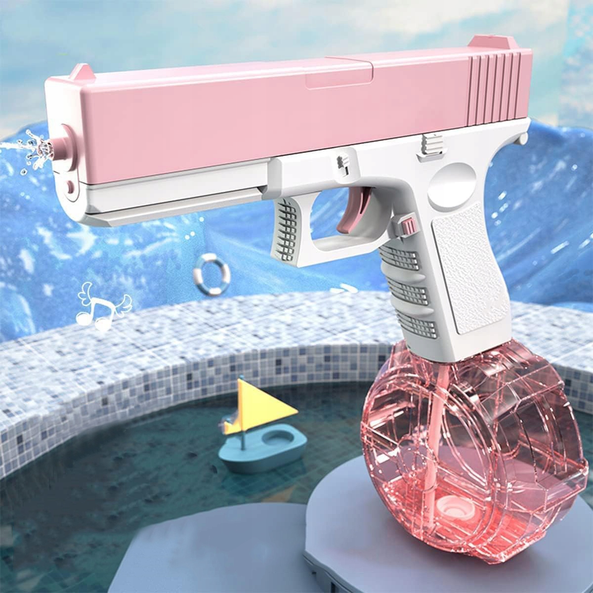 PISTOLET NA WODE GLOCK ELEKTRYCZNY AUTOMATYCZNY RÓŻOWY +ROZSZERZONY MAGAZYN Kod producenta AUTOMATYCZNY PISTOLET NA WODĘ GLOCK PK PLUS