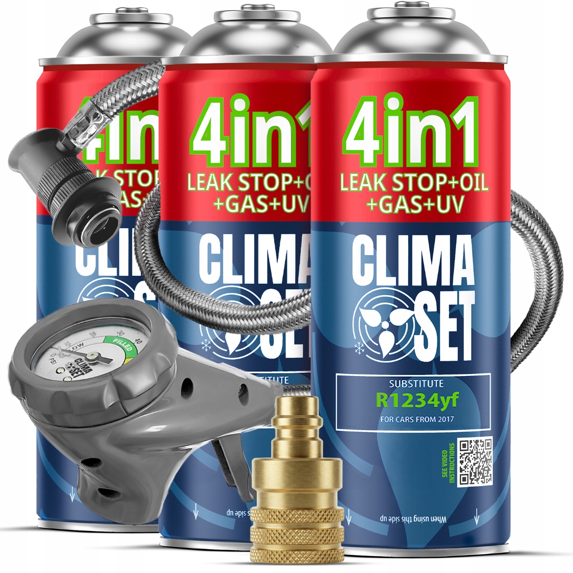 Clima Set 3x4v1 R1234yf vypúšťací kábel adaptér Yf