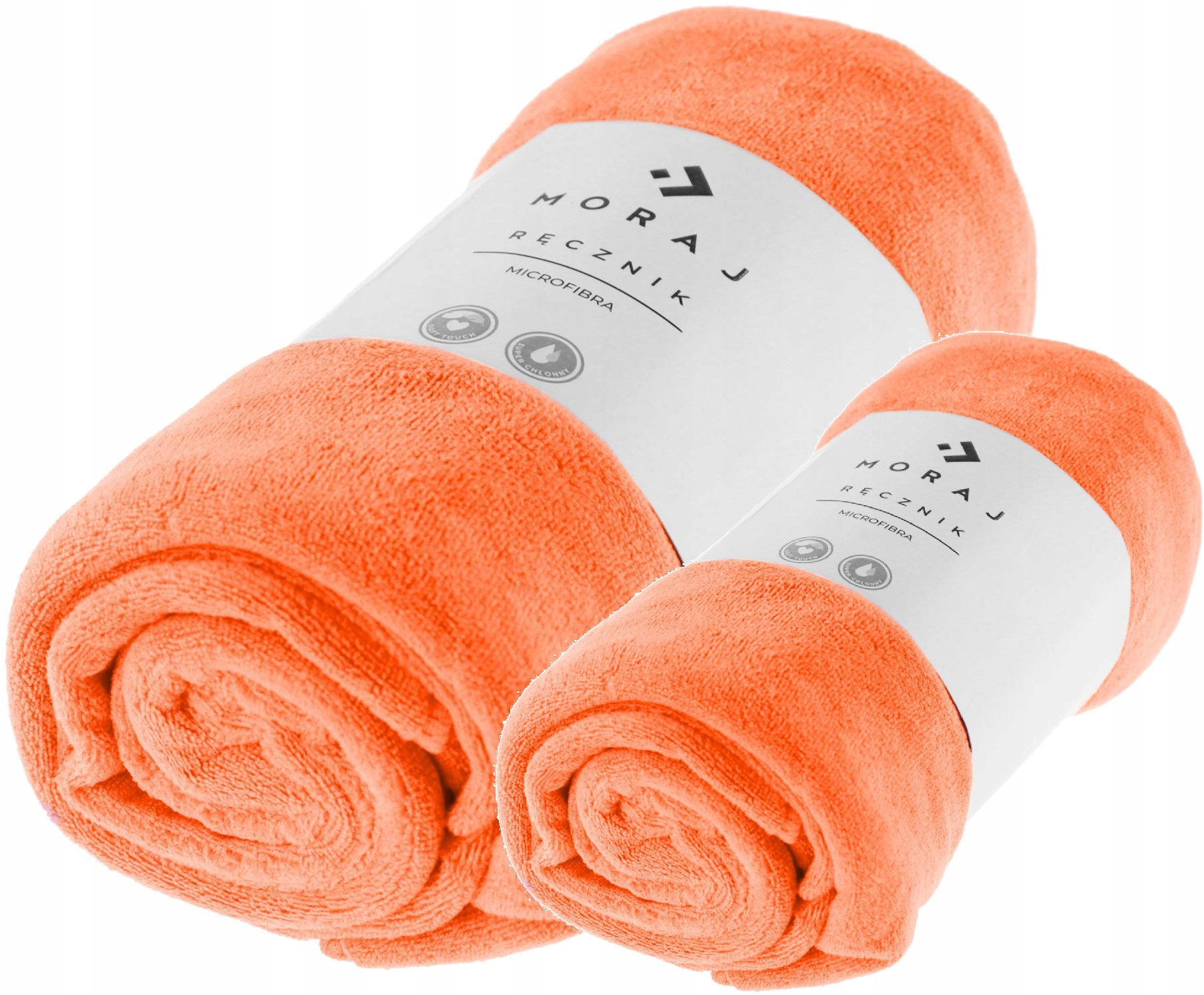 KOMPLET RĘCZNIKÓW 2-PAK 70x140 + 50x100 POMARAŃCZ