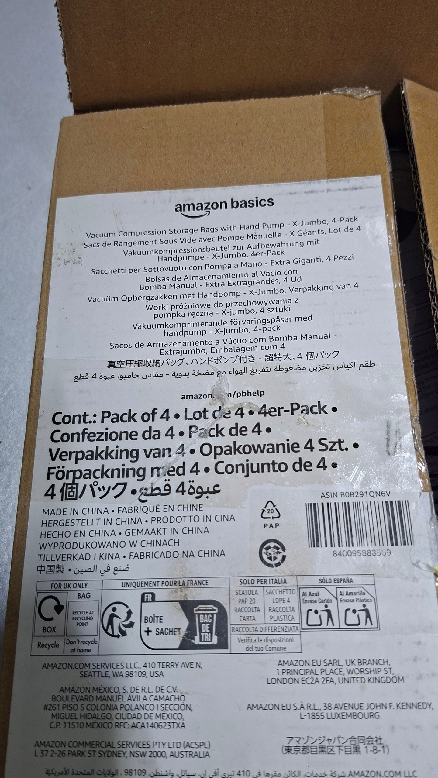 Amazon zestaw worków próżniowych do przechowywania z pompką ręczną X-Jumbo — zdjęcie 5