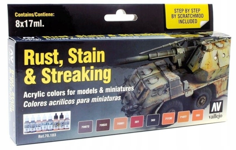 Vallejo 70183 Model Barva Šmouhy rezavé skvrny