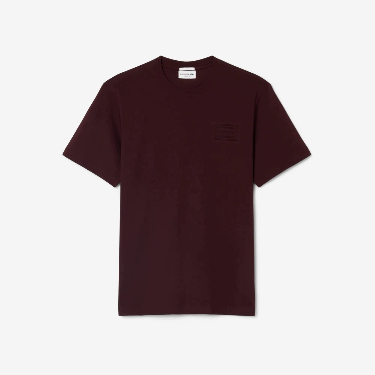 Lacoste Tričko Embossed Branding Marron S