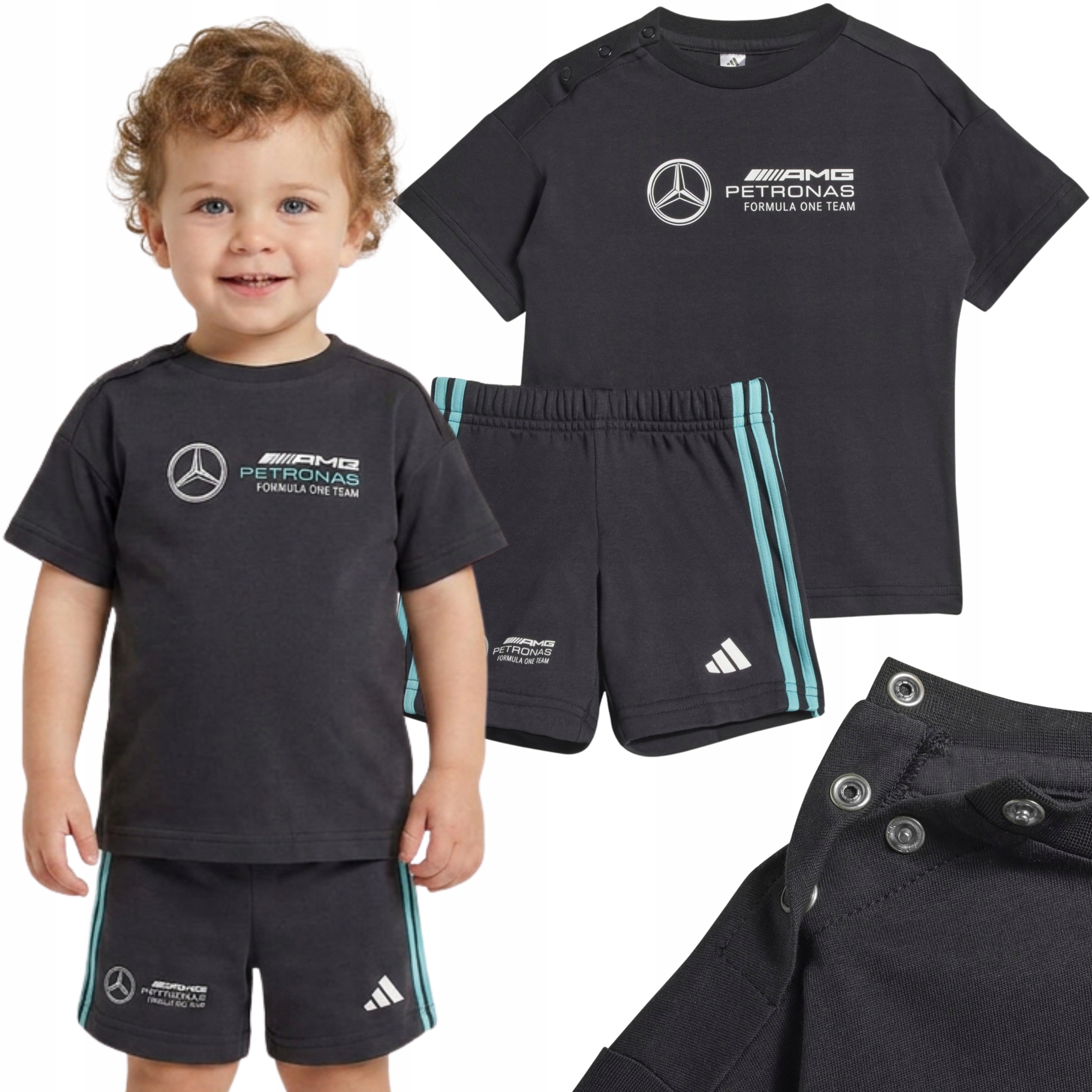 Komplet Spodenki Koszulka Sportowy Zestaw Dziecięcy Adidas Formuła 1 104