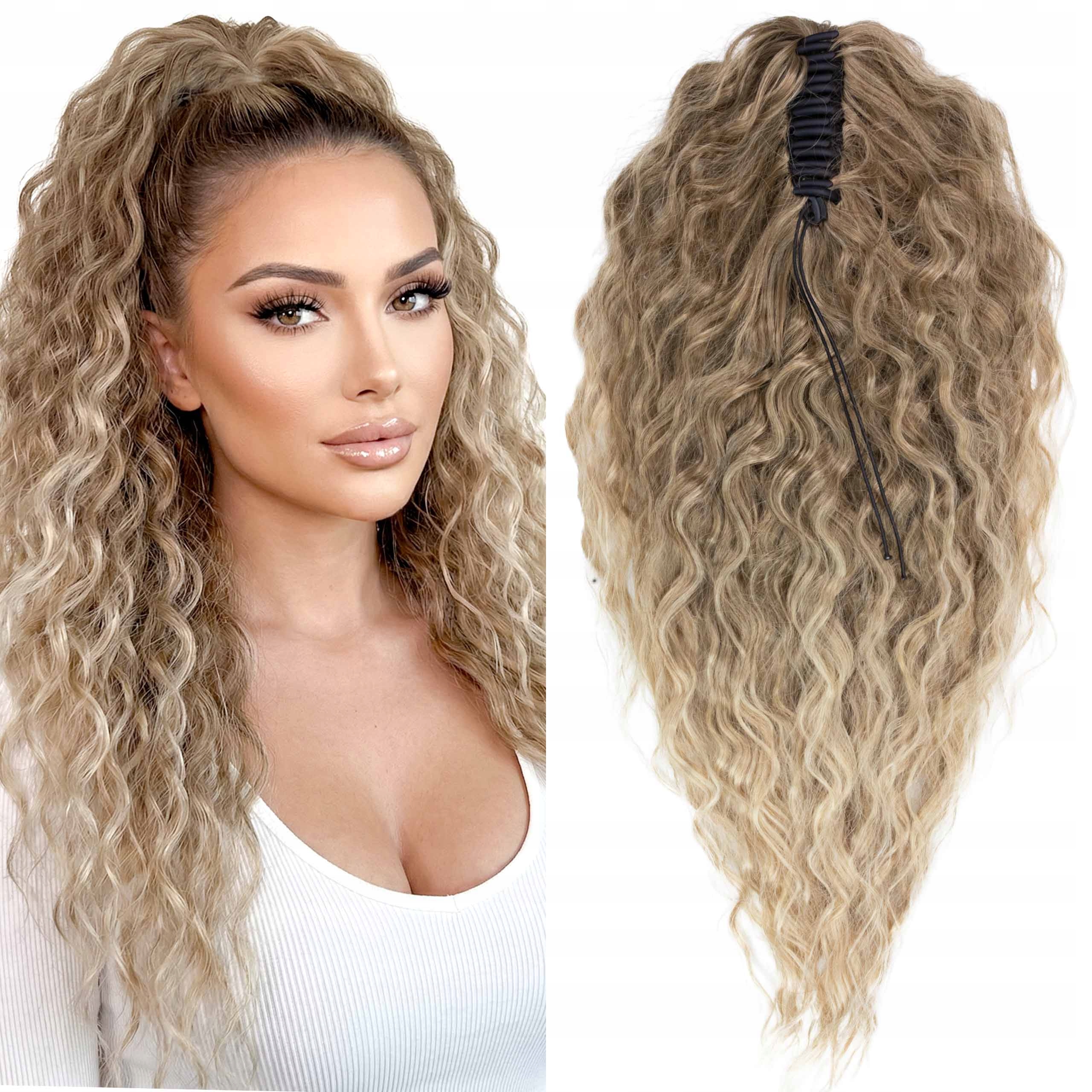 Afrokrab kucyk na klamrze włosy syntetyczne sztuczne Luna 65cm ombre fale