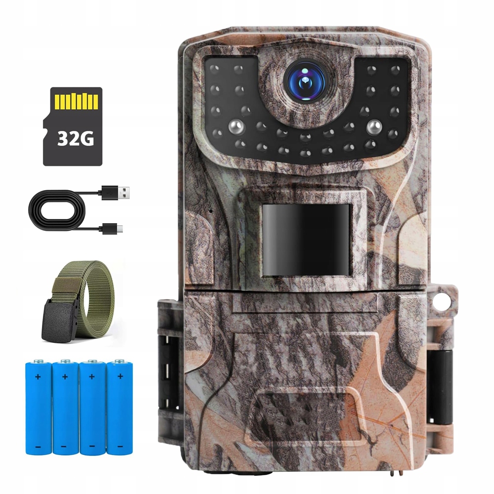 Kamera pro pozorování divoké zvěře 36MP 2K s diodami nočního vidění s 32 Gb