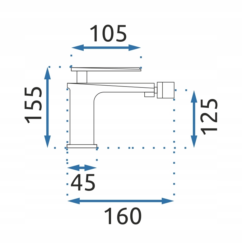 Bateria Bidetowa Czarna Romano Przecierana Bidetka Linia Romano