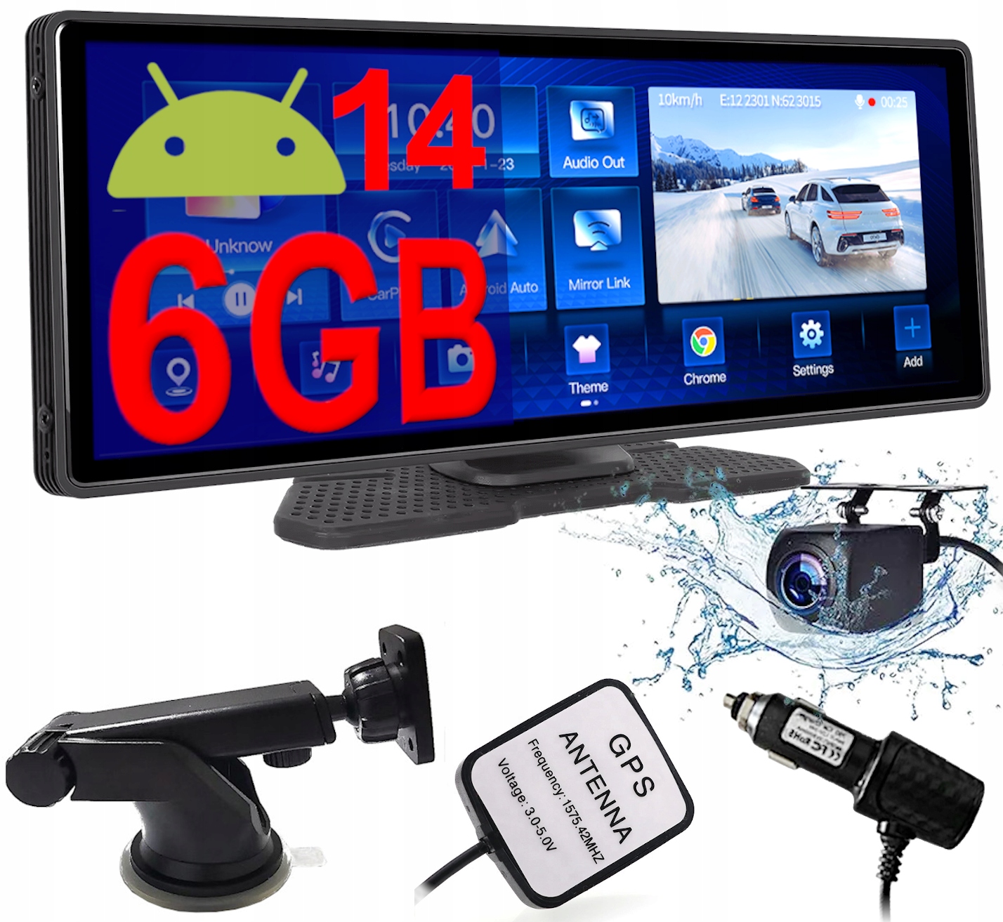 Rádio Obrazovka Stanica CarPlay Záznamník Monitor Navigácia Gps Kamera Android