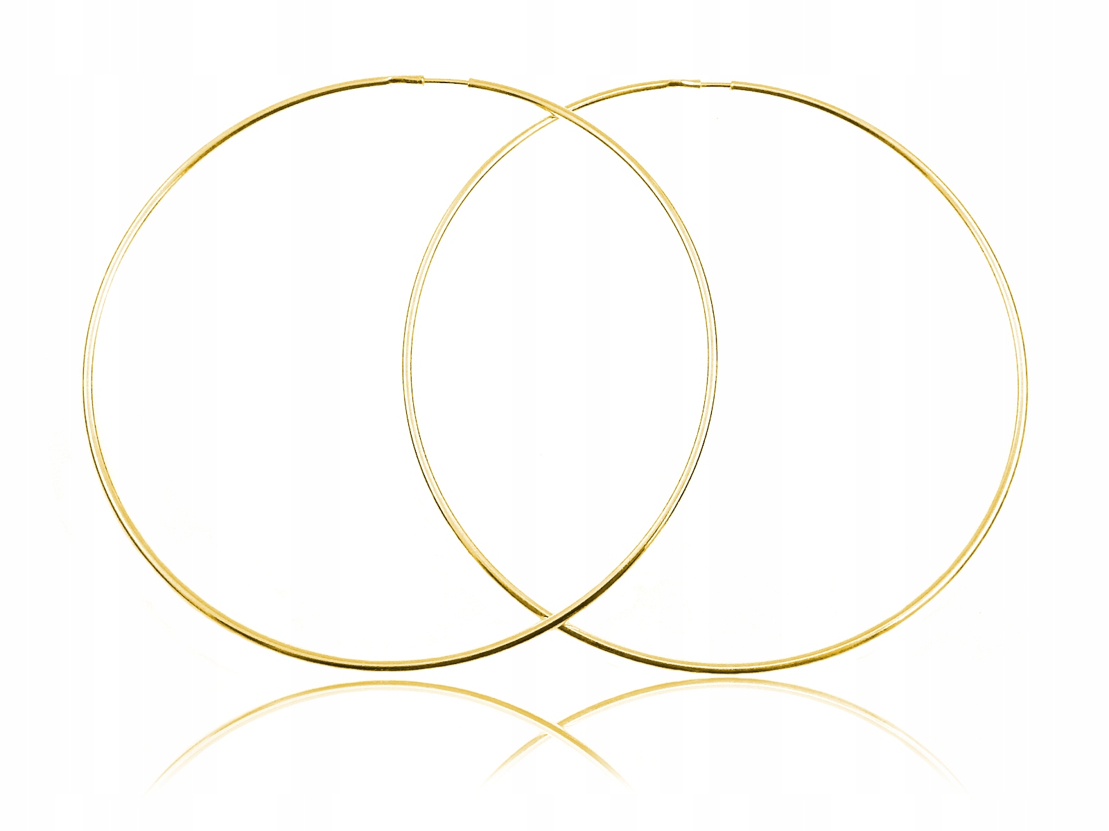 

Pozłacane Srebrne Kolczyki Gładkie Duże Koła 7CMPO