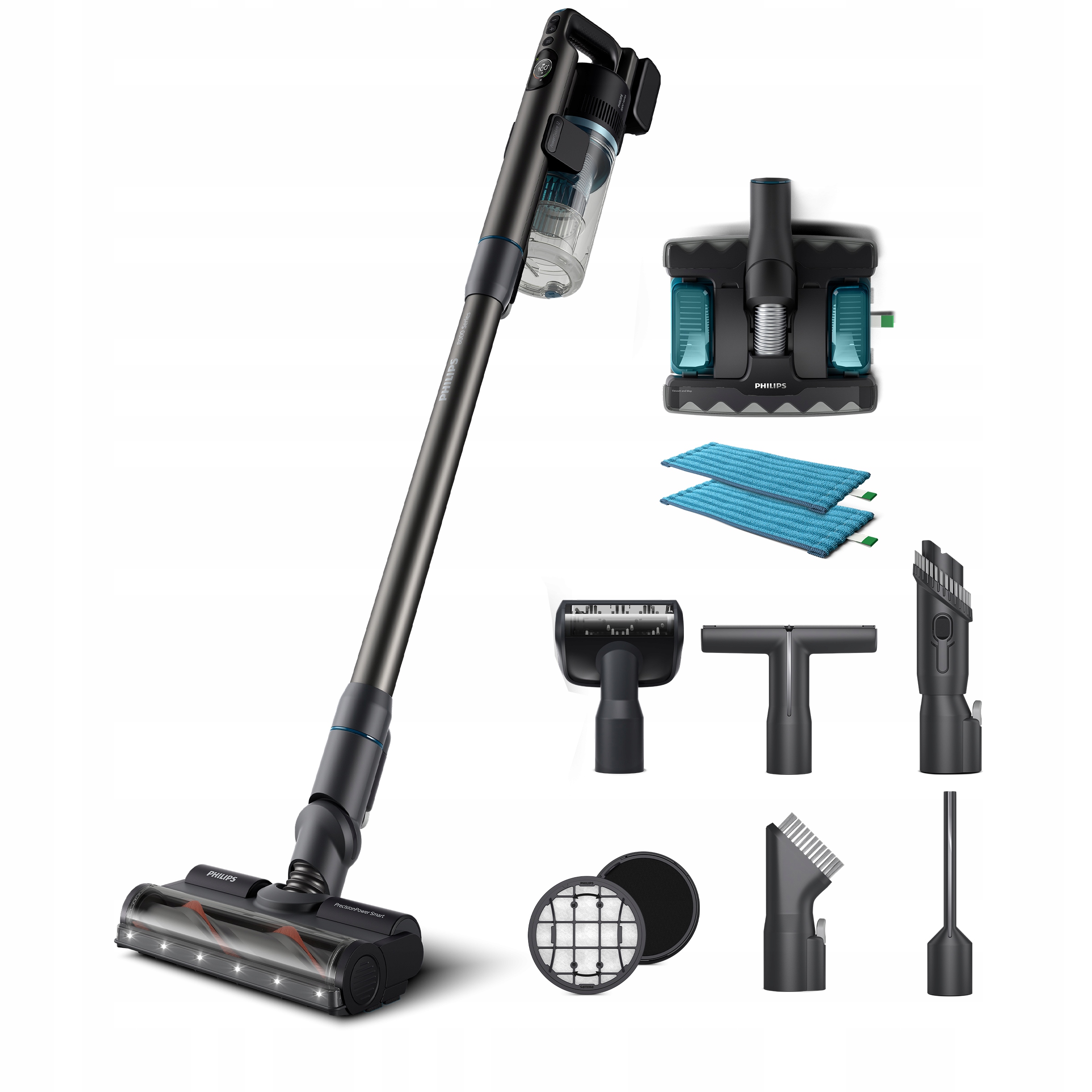 Odkurzacz pionowy bezprzewodowy mopujący Aqua 8000