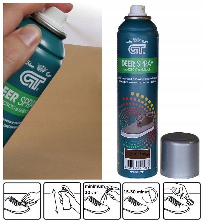 FARBA DO ZAMSZU NUBUKU BUTÓW RENOWATOR 250 ml EAN (GTIN) 8003975510071