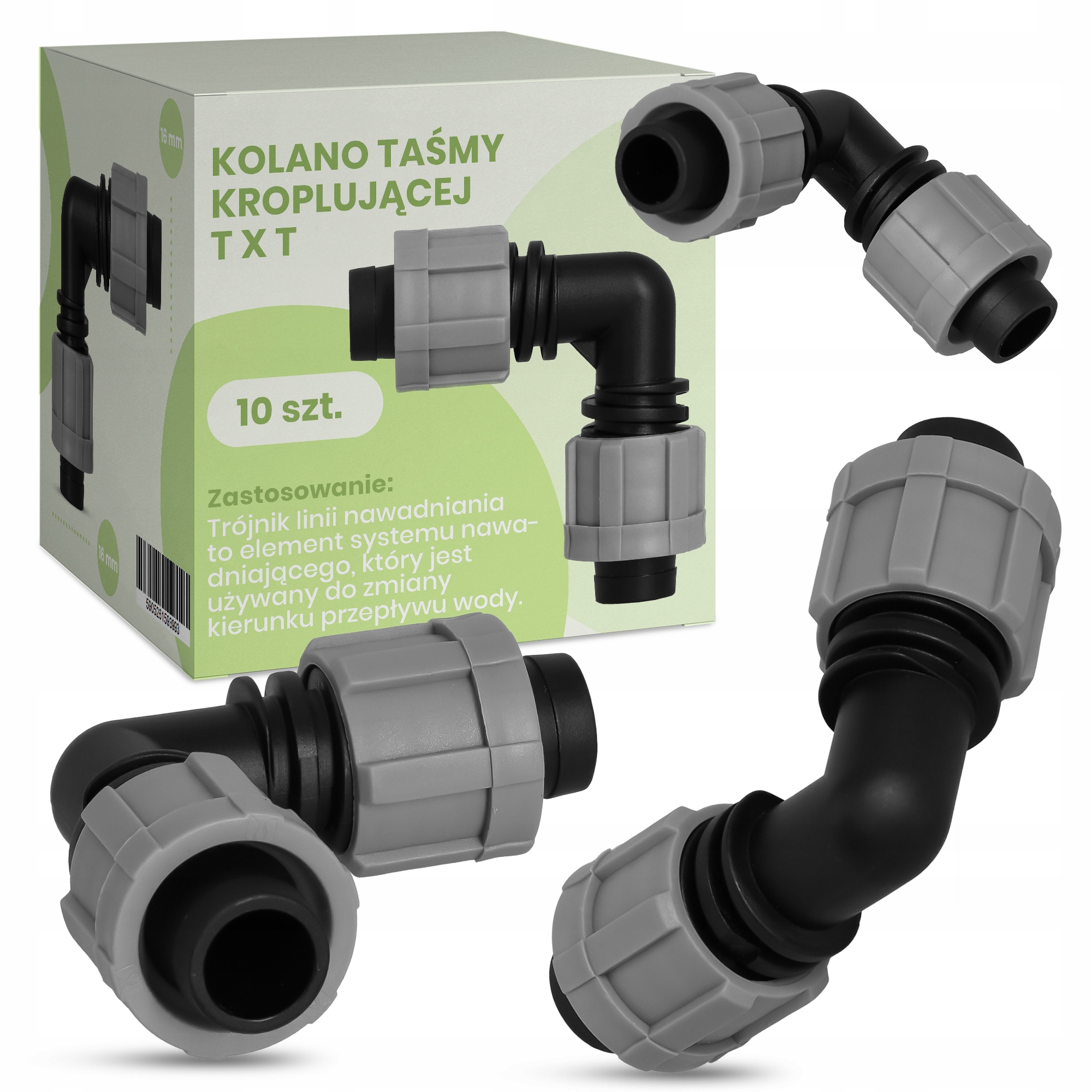 

10x Kolanko Złączka Taśmy Kroplującej T x T