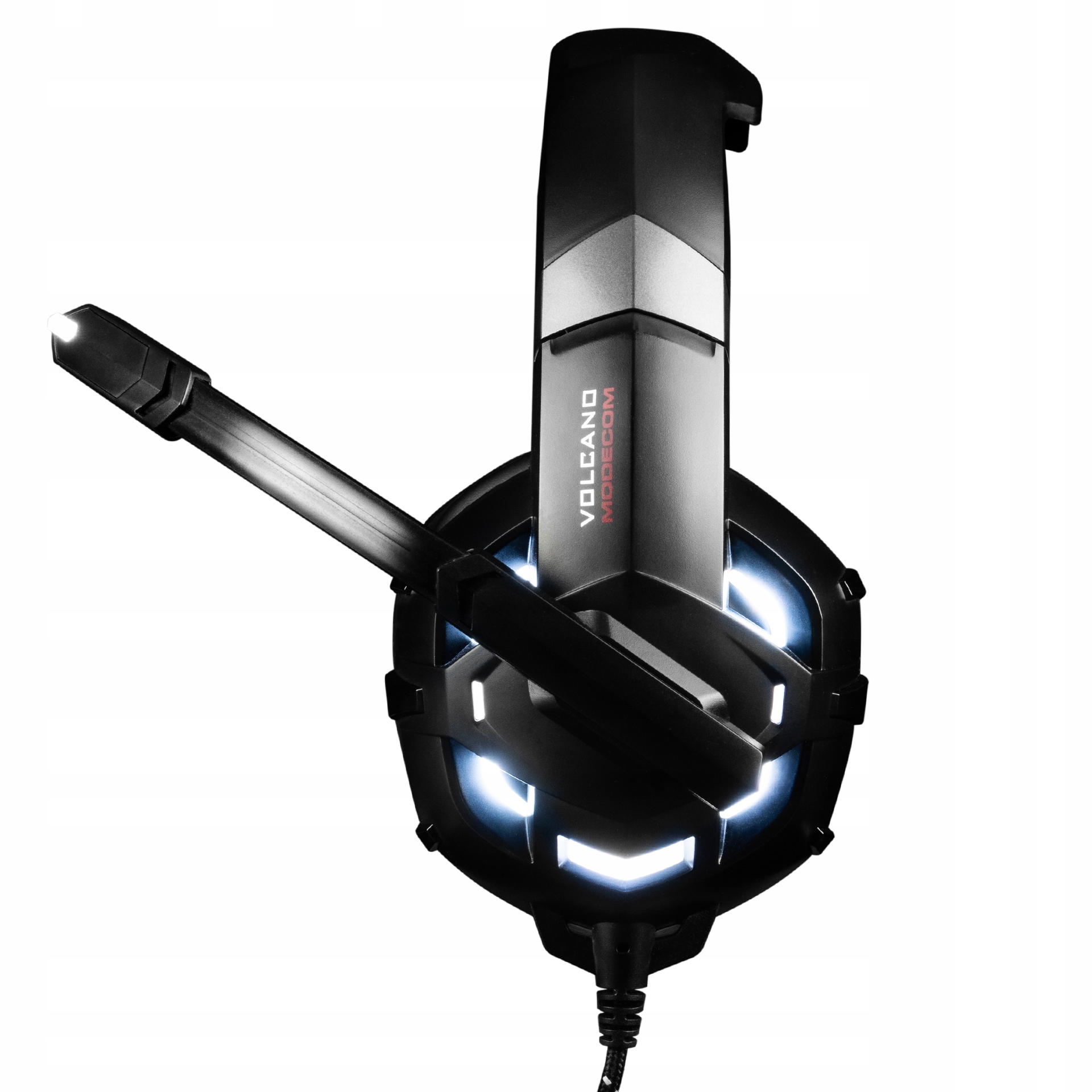 Drátová sluchátka s mikrofonem Modecom Shield dlouhý kabel s dálkovým ovládáním