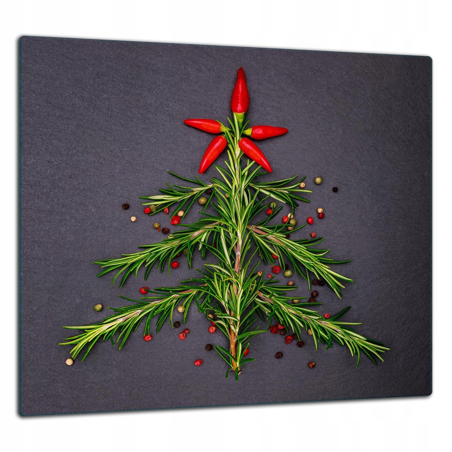 Skleněná Ochranná Deska Panel Lepidlo 65x60 Vánoční Stromek