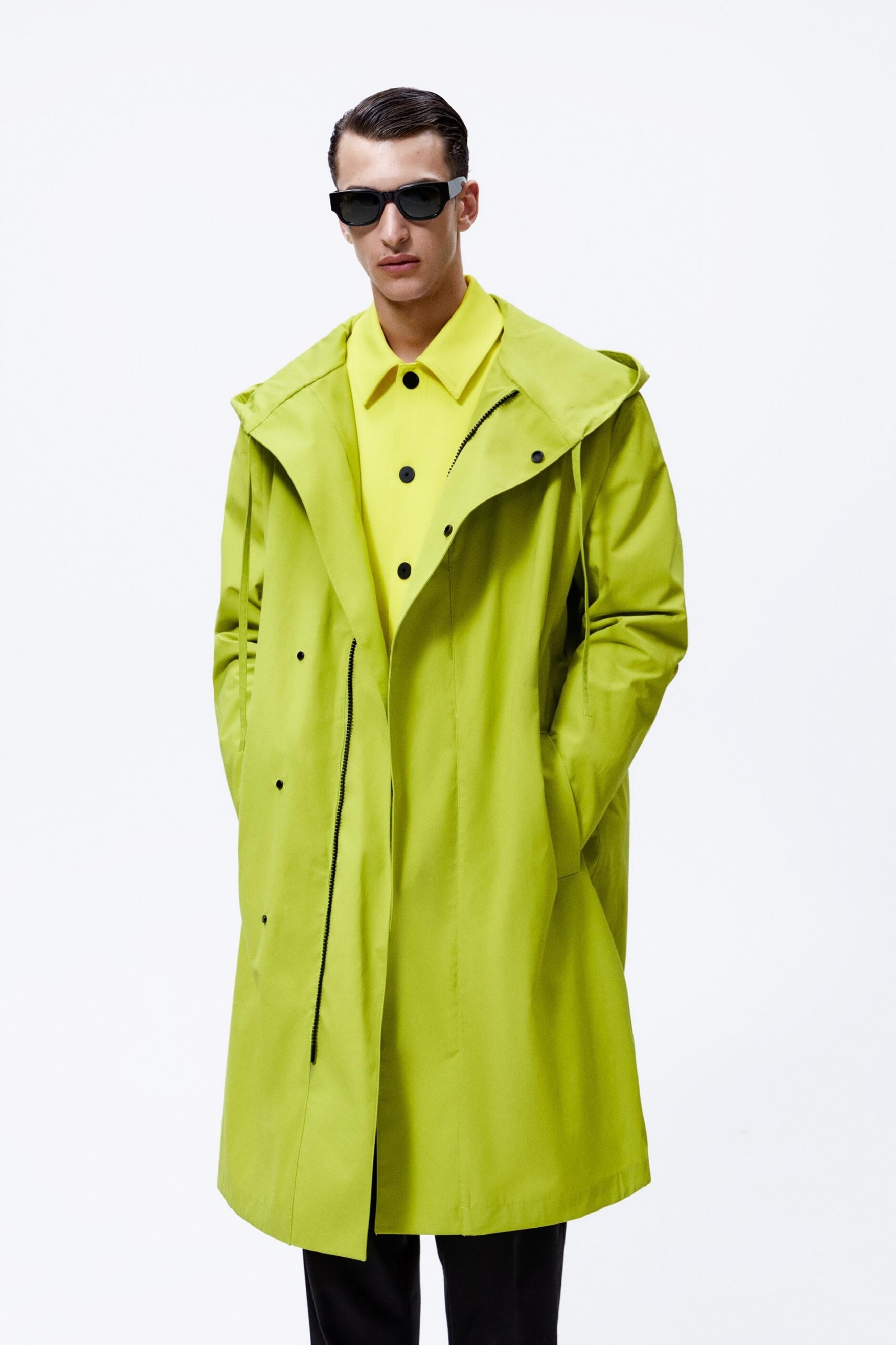 ZARA PŁASZCZ MĘSKI L LIMONKA LIMITOWANA EDYCJA