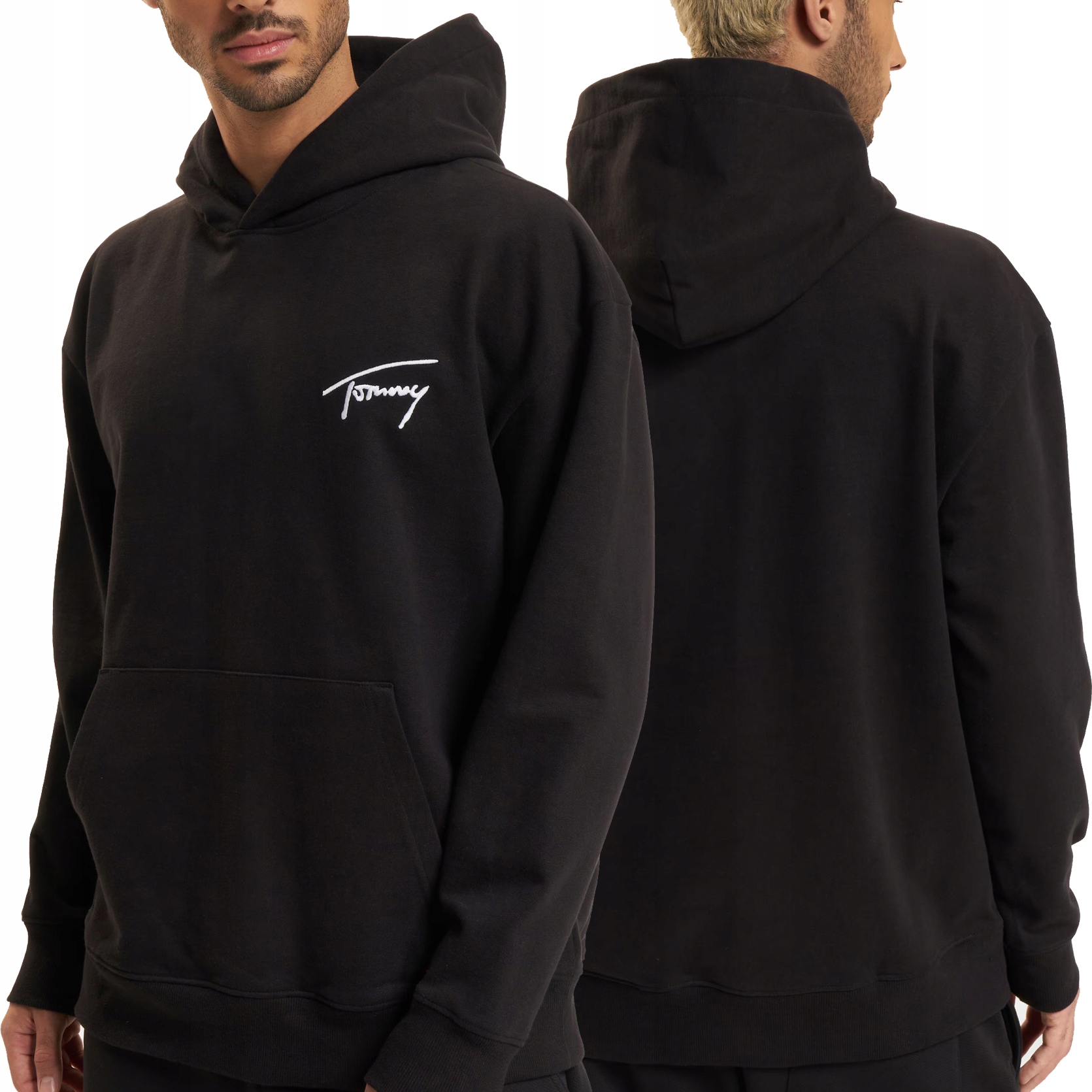 Tommy Jeans pánská mikina černá klokanka s kapucí DM0DM17990-BDS S