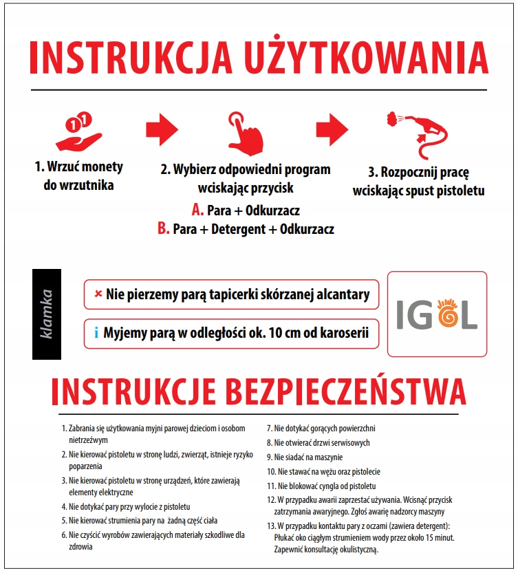 SAMOOBSŁUGOWA PAROWA MYJNIA MOTOCYKLOWA – P2 Kod producenta P1