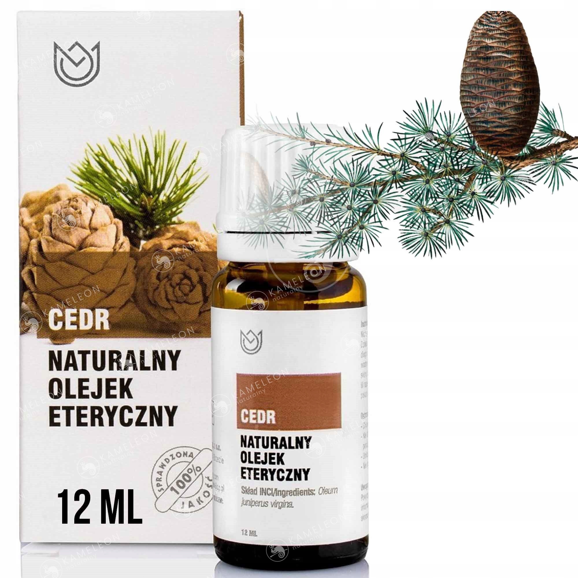 

Naturalny Olejek Eteryczny Cedr 12ml odkażanie