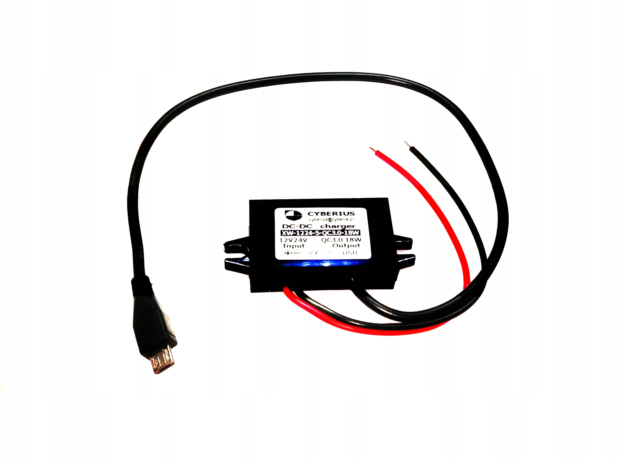 

przetwornica QC3,0-18W 12V x 1x5V/3A micro-USB